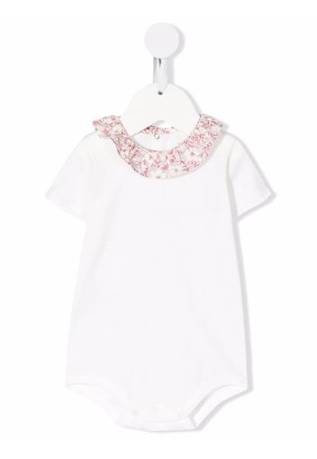 TEDDY & MINOU ruffle-collar cotton romper - Weiß