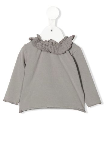 TEDDY & MINOU ruched long-sleeved top - Grau