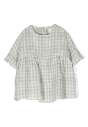 TEDDY & MINOU checkerboard print empire blouse - Grün