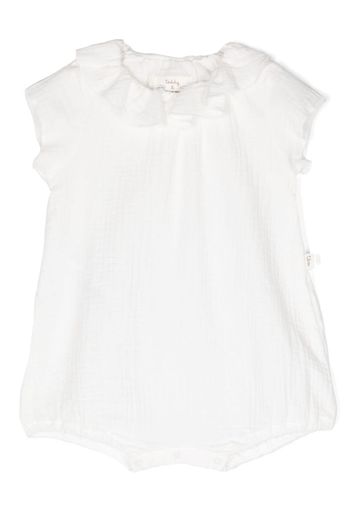 TEDDY & MINOU ruffle-detail cotton onesie - Weiß