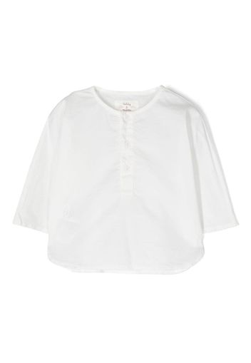 TEDDY & MINOU crop-sleeve shirt - Weiß