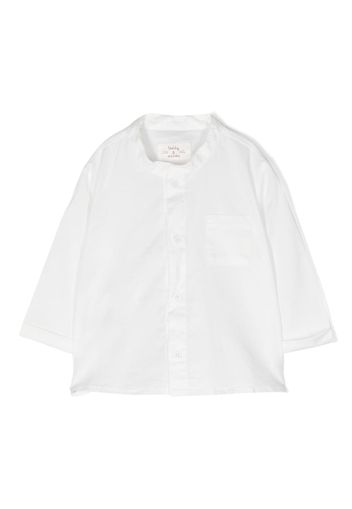 TEDDY & MINOU cotton blend tunic shirt - Weiß