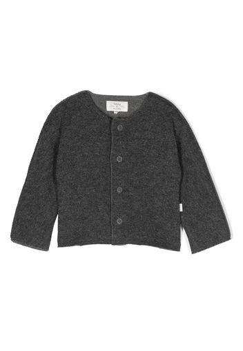 TEDDY & MINOU button-up round-neck cardigan - Grau