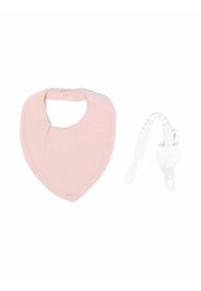 TEDDY & MINOU ribbed bib set - Rosa