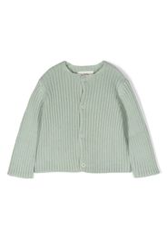 TEDDY & MINOU rib-knit cotton cardigan - Grün