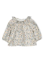 TEDDY & MINOU floral-print cotton blouse - Weiß