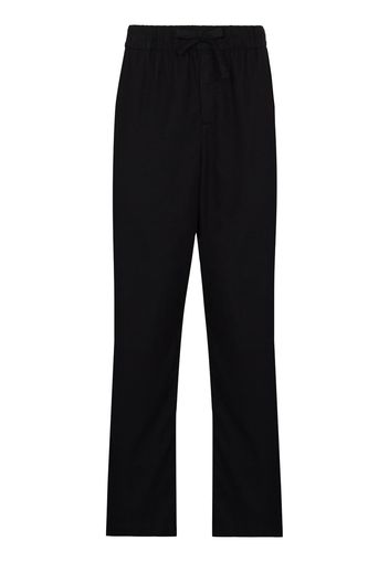 TEKLA Pyjama-Hose mit geradem Bein - Schwarz