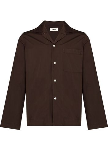 TEKLA long-sleeve pyjama shirt - Braun