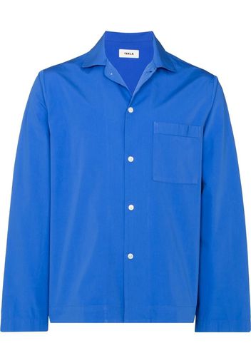 TEKLA long-sleeve pyjama shirt - Blau