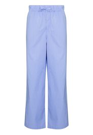 TEKLA Gestreifte Pyjama-Hose mit Kordelzug - Blau