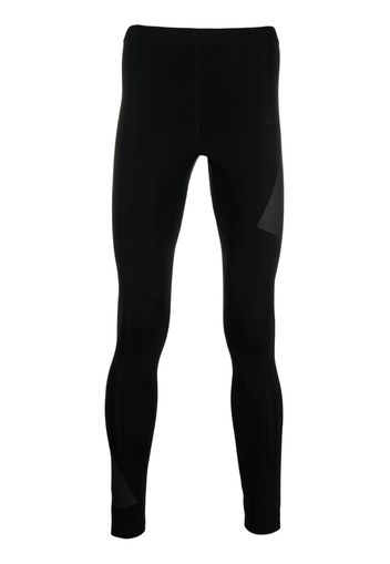 Templa tape-detailing low-rise leggings - Schwarz