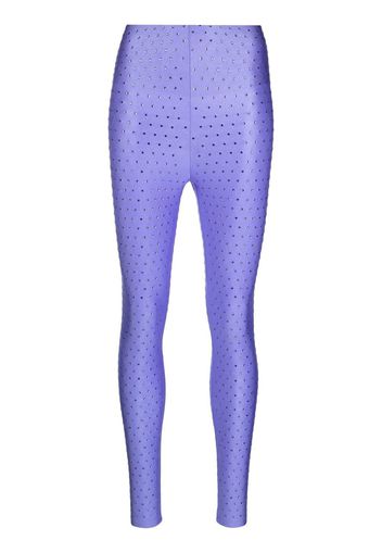 THE ANDAMANE rhinestone embellished leggings - Blau