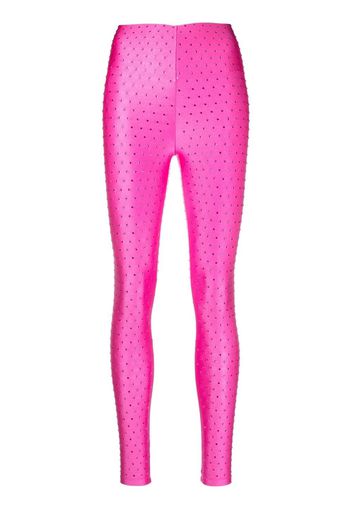 THE ANDAMANE rhinestone embellished leggings - Rosa