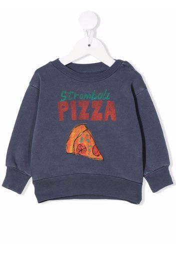 The Animals Observatory Pizza-print sweatshirt - Blau