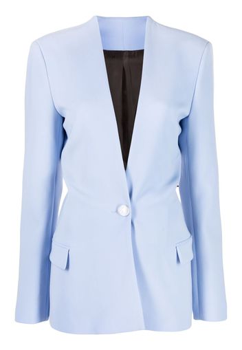 The Attico Blazer ohne Kragen - Blau