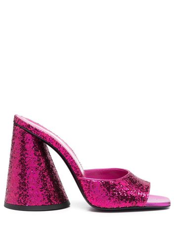 The Attico metallic slip-on mules - Rosa