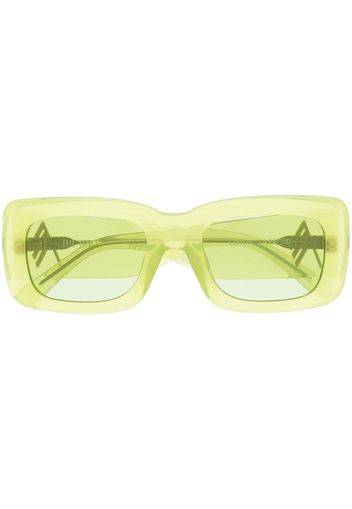 The Attico square-frame tinted sunglasses - Gelb