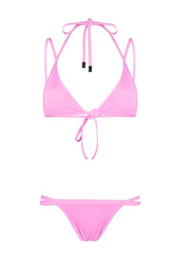 The Attico strap-detailed bikini set - Rosa