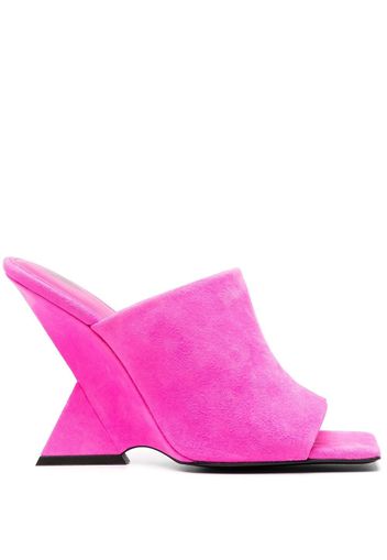 The Attico Cheope 105mm square-toe mules - Rosa