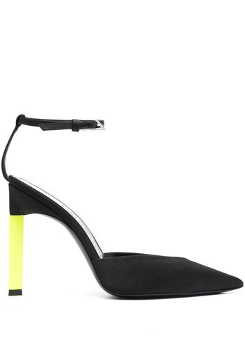 The Attico Perine 115mm contrasting heel pumps - Schwarz