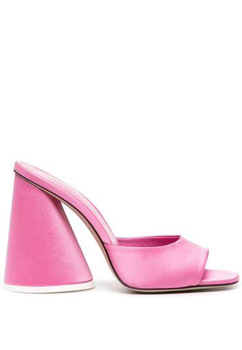 The Attico Luz 105mm satin mules - Rosa