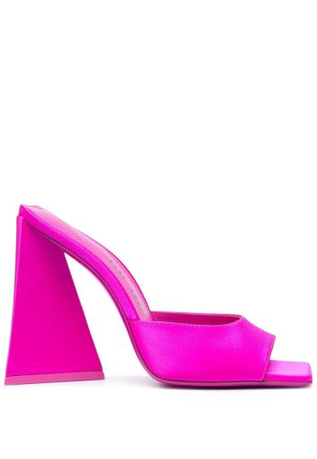 The Attico Devon 115mm satin finish mules - Rosa