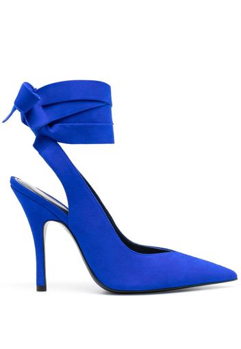 The Attico Venus 105mm leather slingback pumps - Blau