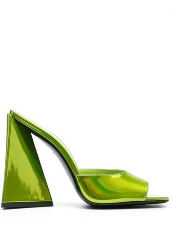 The Attico Devon 115mm patent leather mules - Grün