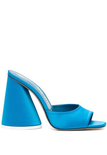 The Attico Luz 100mm satin mules - Blau