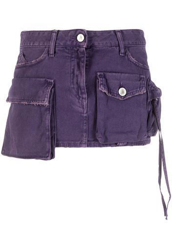 The Attico Fay denim miniskirt - Violett