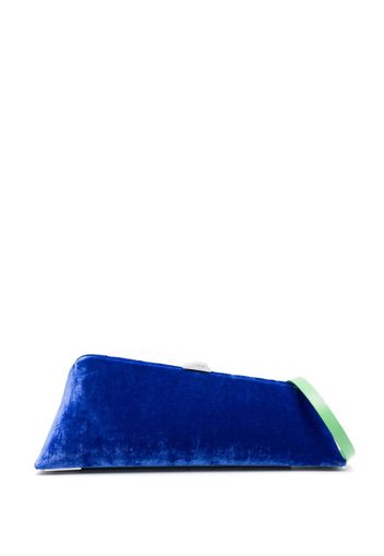 The Attico 8.30PM velvet clutch bag - Blau