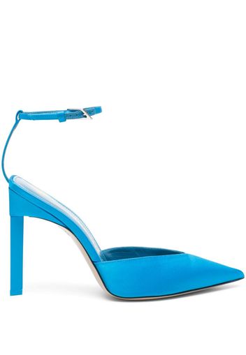 The Attico 115mm pointed-toe satin pumps - Blau