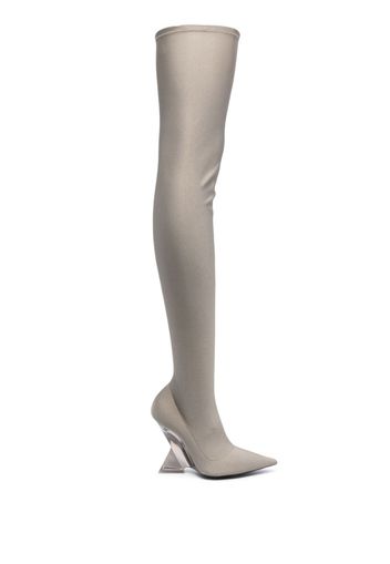 The Attico Cheope 105mm thigh-high boots - Grau