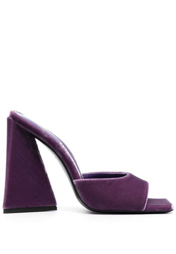 The Attico Devon velvet 115mm mules - Violett