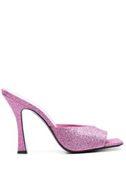 The Attico glittered high-heeled mules - Rosa