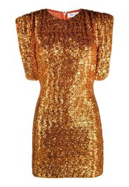 The Attico sequin-embellished mini dress - Orange