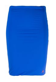 The Attico raised-logo pencil skirt - Blau