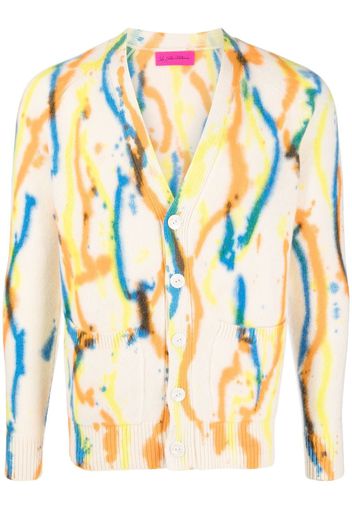 The Elder Statesman Kaschmircardigan mit Malerei-Print - Nude