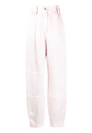 The Mannei Volterra high-waisted satin trousers - Rosa