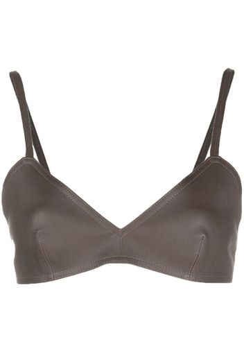 The Mannei Sierra leather bralette - Braun