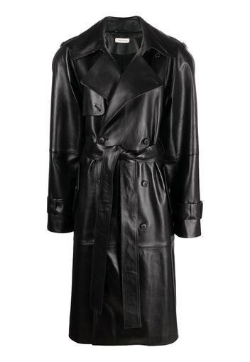 The Mannei Soria tailored leather coat - Schwarz