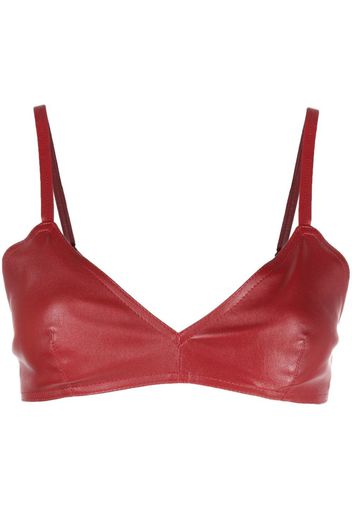 The Mannei Sierra leather cropped tank top - Rot