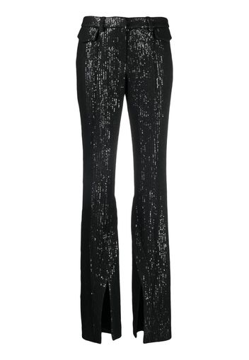 The Mannei sequin-embellished high-waisted trousers - Schwarz