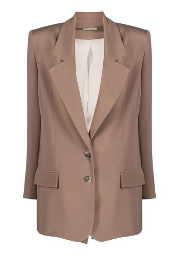 The Mannei notched-lapel single-breasted blazer - Braun