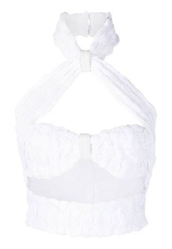 The Mannei halterneck cotton top - Weiß