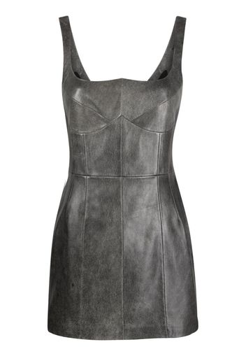 The Mannei leather mini dress - Grau