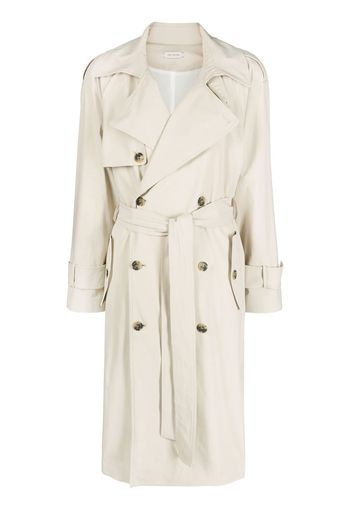 The Mannei double-breasted button-fastening coat - Nude