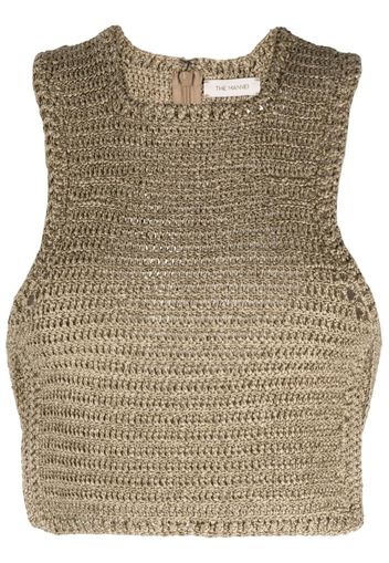 The Mannei cropped knitted top - Nude