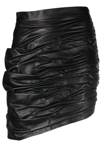 The Mannei Nitto asymmetric leather miniskirt - Schwarz