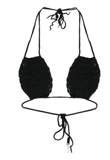 The Mannei Ter knitted bikini top - Schwarz